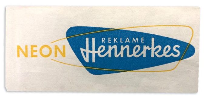 Historisches Logo der Firma Reklame Hennerkes Neon in Bochum aus den 1960er Jahren