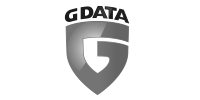 Logo von G Data CyberDefence AG in Graustufen als Referenz des Werbetechnikers Hennerkes Licht und Werbung aus Bochum